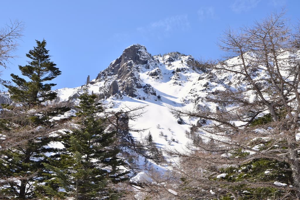 積雪期の黒斑山