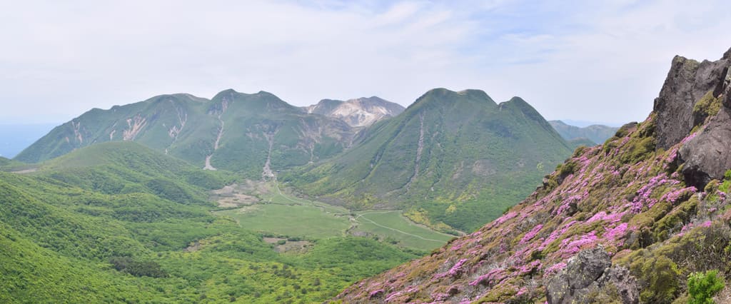 くじゅう連山のパノラマ