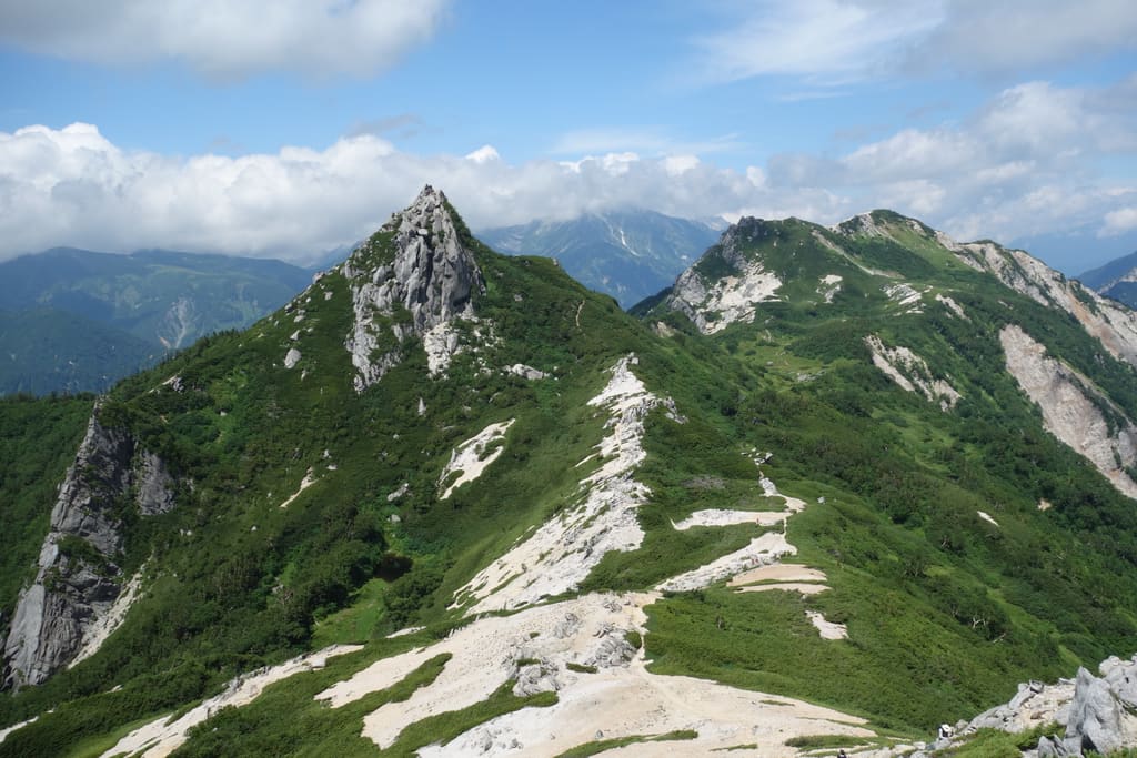 烏帽子岳と南沢岳