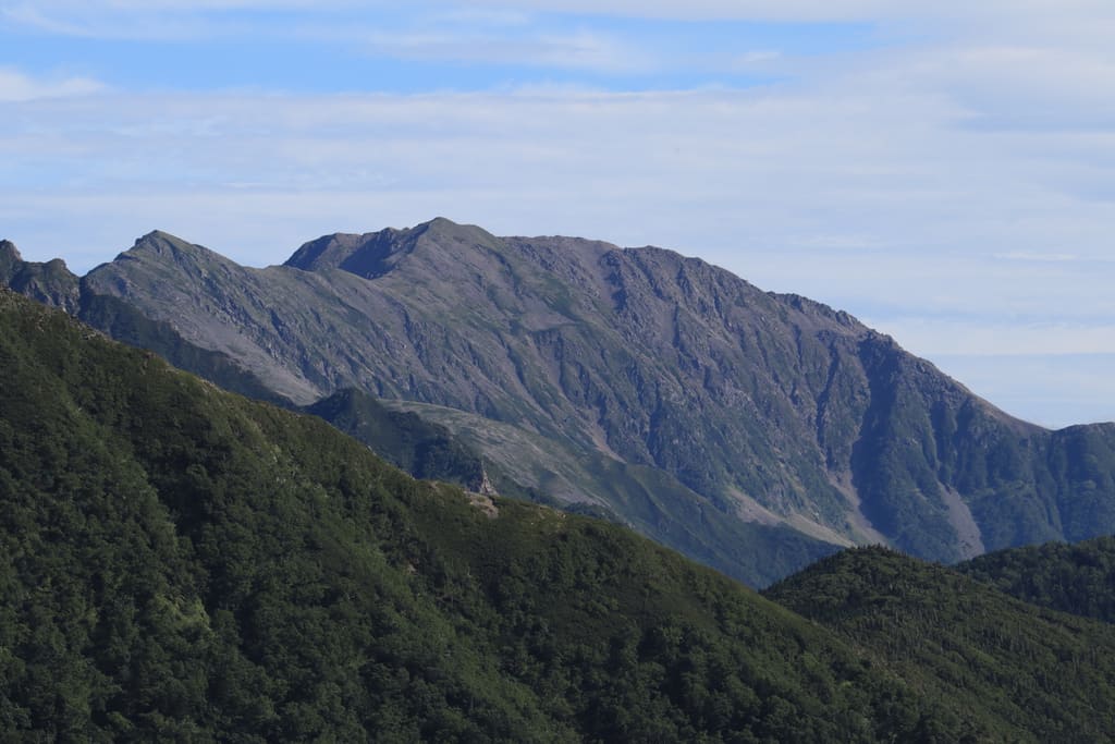 三伏山から見た赤石岳