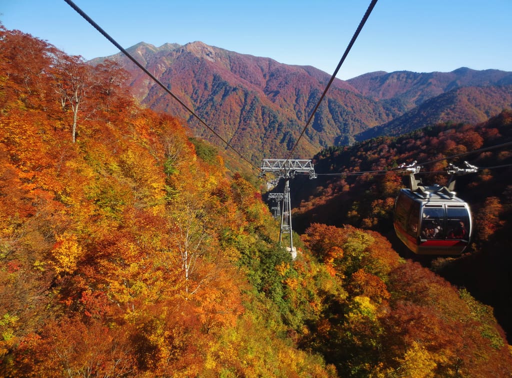 谷川岳ロープウェイのゴンドラ