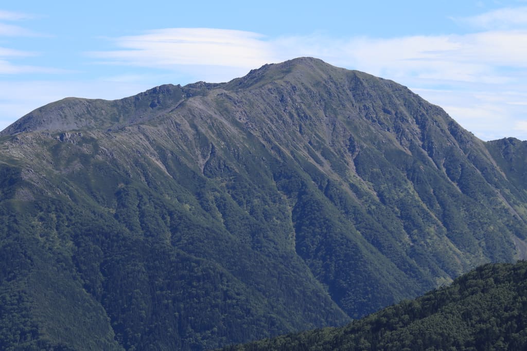 三伏山から見た悪沢岳