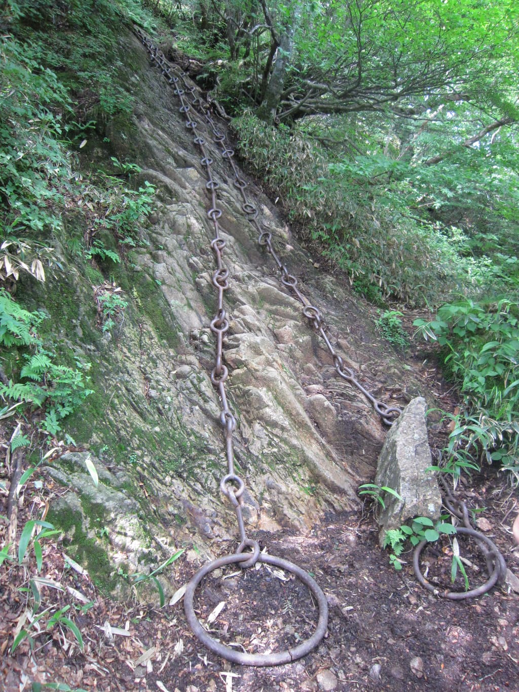石鎚山の鎖場